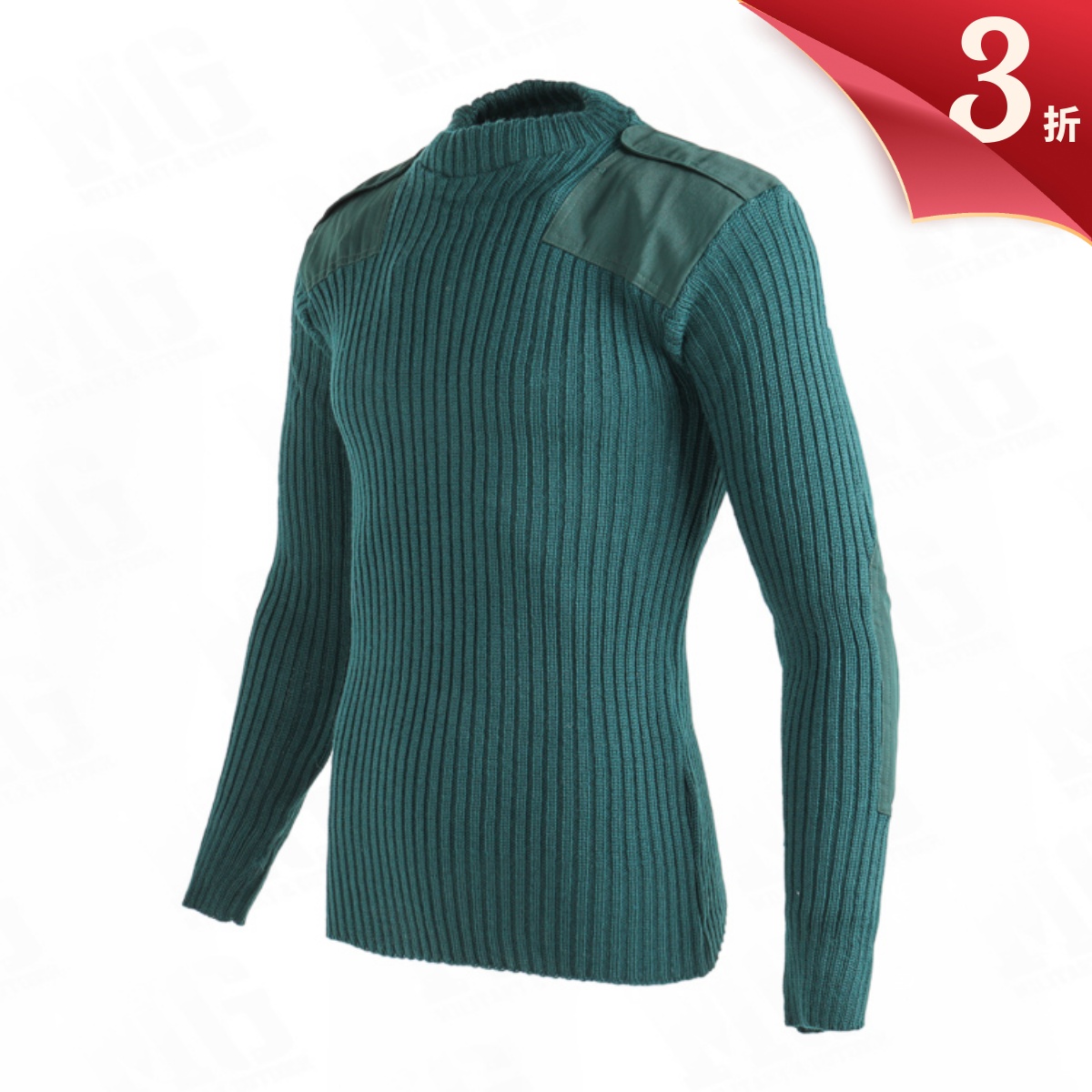 (Cantonese warehouse) Qingkura 3 fold) Belgian Army round neck sweater brand new original military version girl code knit-Taobao