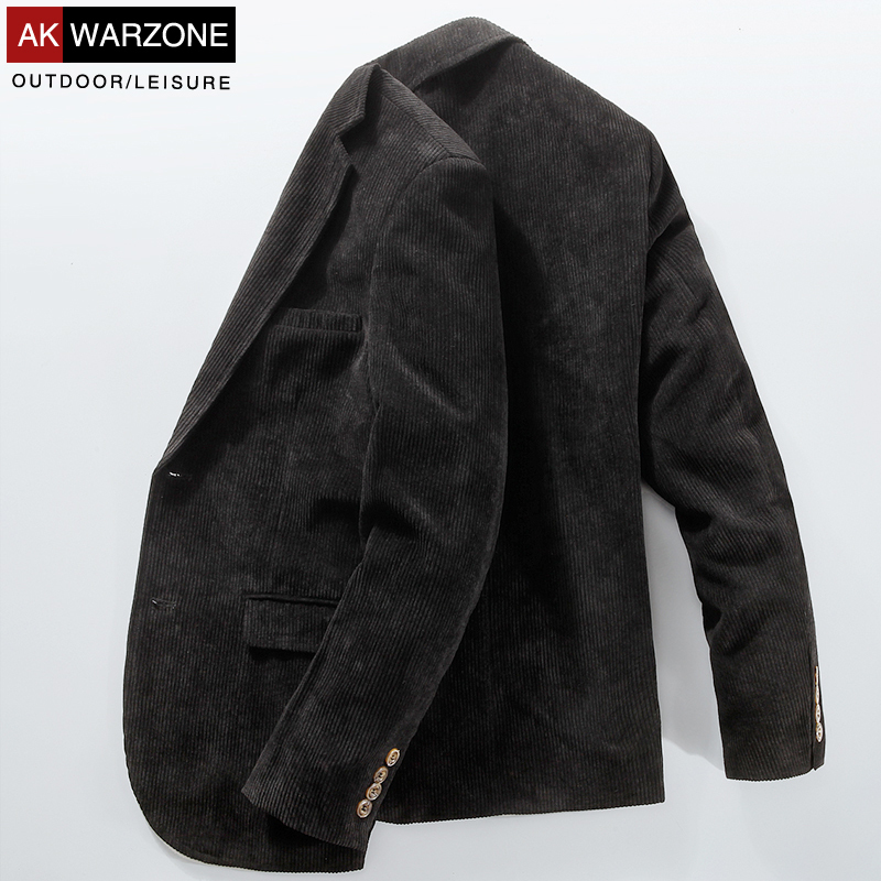 Corduroy Blazer for Men, Autumn, Middle-Aged and Elderly, Loose Fit, Corduroy, Dad's Spring and Autumn Business Casual Small Suit Jacket