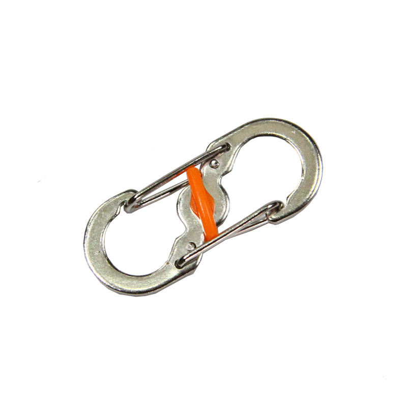 Mini EDC hanging buckle keychain accessories with locking 8-character buckle S buckle safety quick hanging buckle pants ear back bag hook