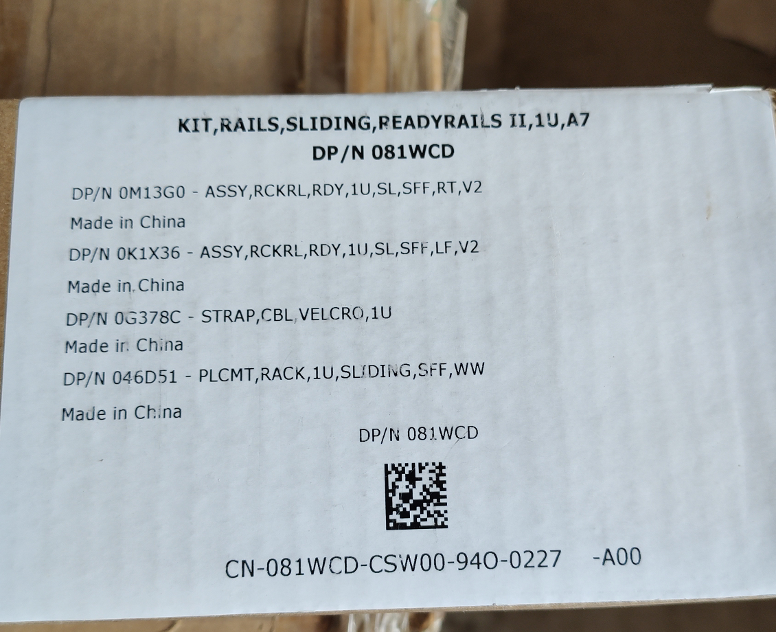 DELLEMC Dell R640R630R420R430R330 server dynamic rail 081WCD 06RTCR