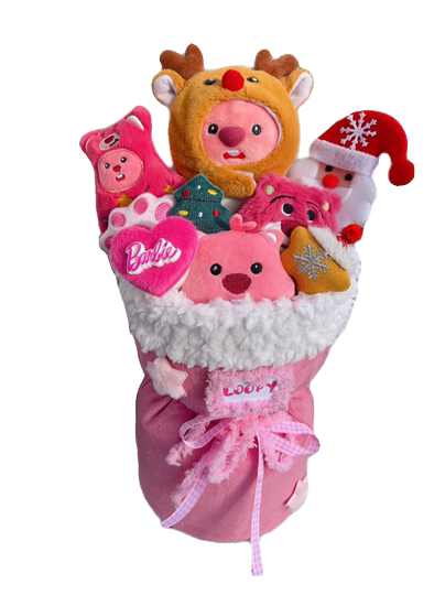 Ruby loopy bouquet, little beaver doll, cute and creative birthday gift for girl best friend for graduation Christmas