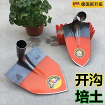 German quality trenching hoe manganese steel all-steel trenching narrow hoe pickaxe vegetable hoe
