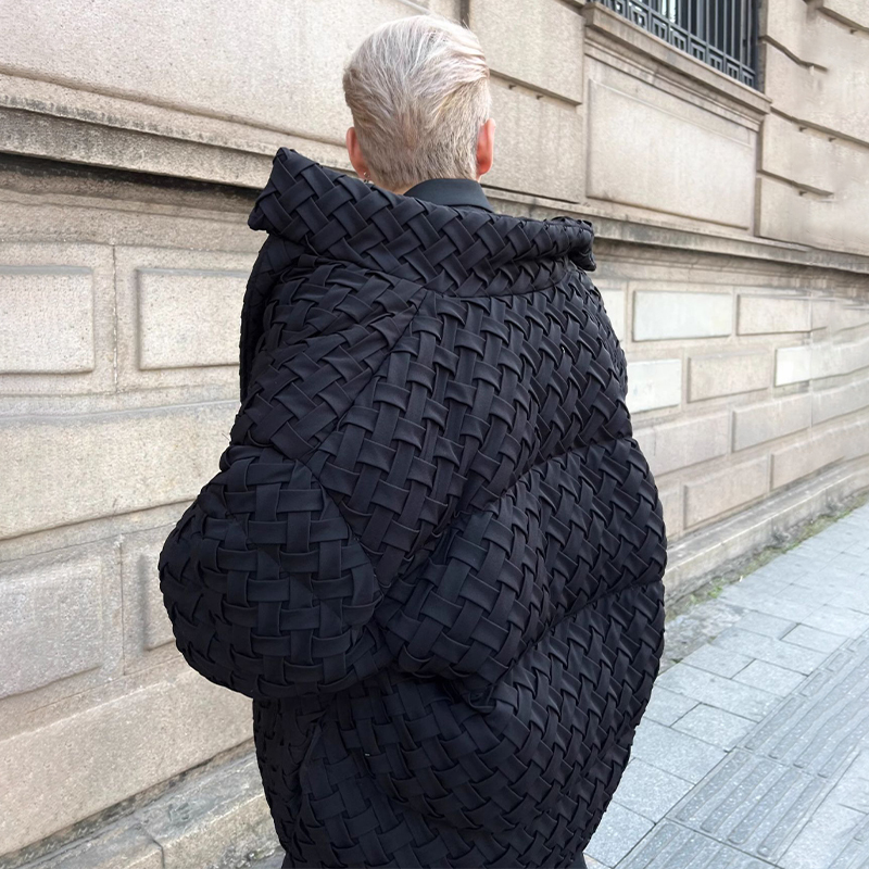 Epny2026 New Winter High-Street Warm Woven Turtle-Neck Oversized Short down Jacket, Same Style as Worn by Celebrities, for Men and Women Epny2026 New Winter High-Street Warm Woven Turtle-Neck Oversized Short down Jacket, Same Style as Worn by Celebrities, for Men and Women
