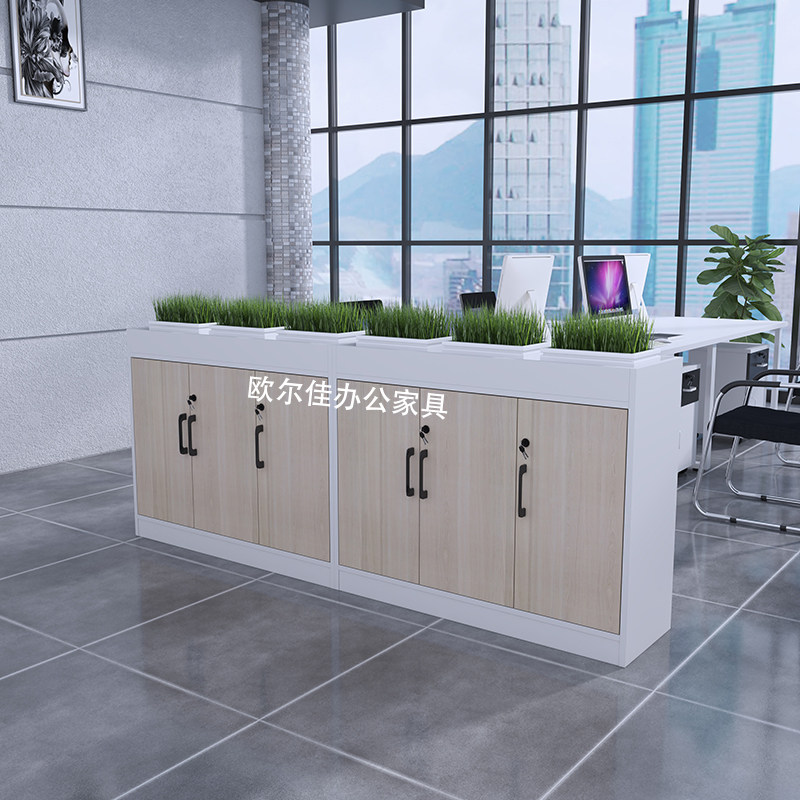 Office desk and chair room partition flower trough cabinet low cabinet floor cabinet combination long cabinet file cabinet locker storage cabinet