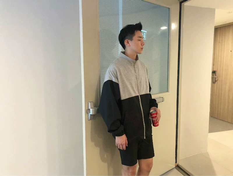 Mr. Fang inch 2018 mùa thu mới cho bé trai phiên bản Hàn Quốc của áo khoác màu tương phản lỏng lẻo