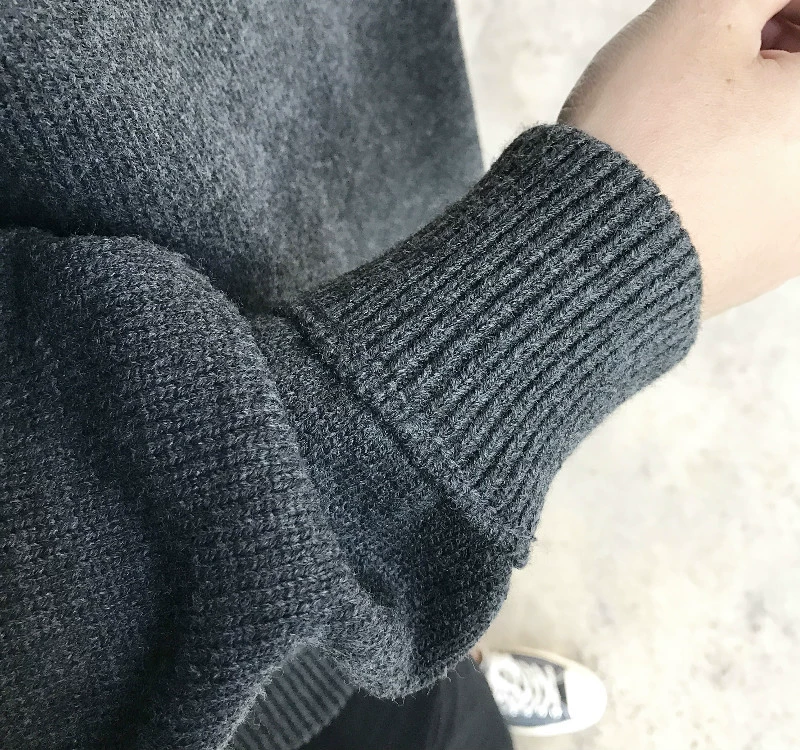 Ông Fang inch mùa xuân chàng trai mới Hàn Quốc phiên bản của áo len lỏng bat tay áo quá khổ knit dày áo len nam áo cardigan nam