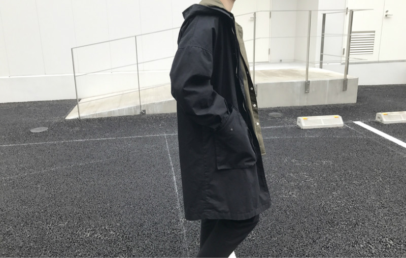 Ông Fang inch 18 mùa xuân mới của Hàn Quốc phiên bản của loose áo gió áo khoác OVERSZIE bat tay áo trùm đầu áo gió mùa thu áo