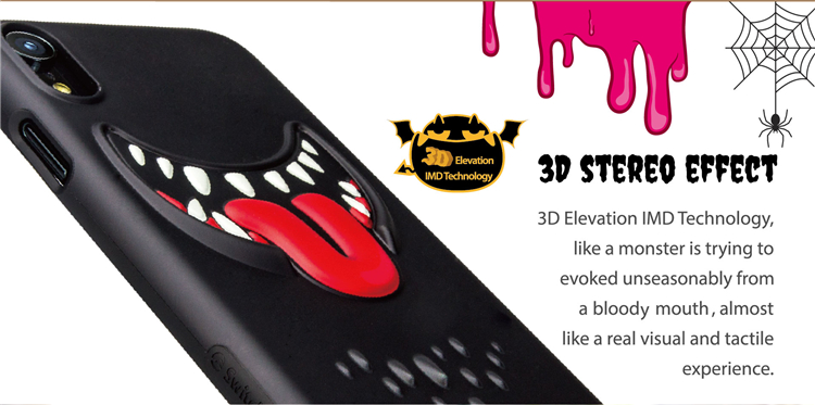 SwitchEasy Monsters 3D Stereo Effect Anti-Scratch TPU Case Cover for Apple iPhone