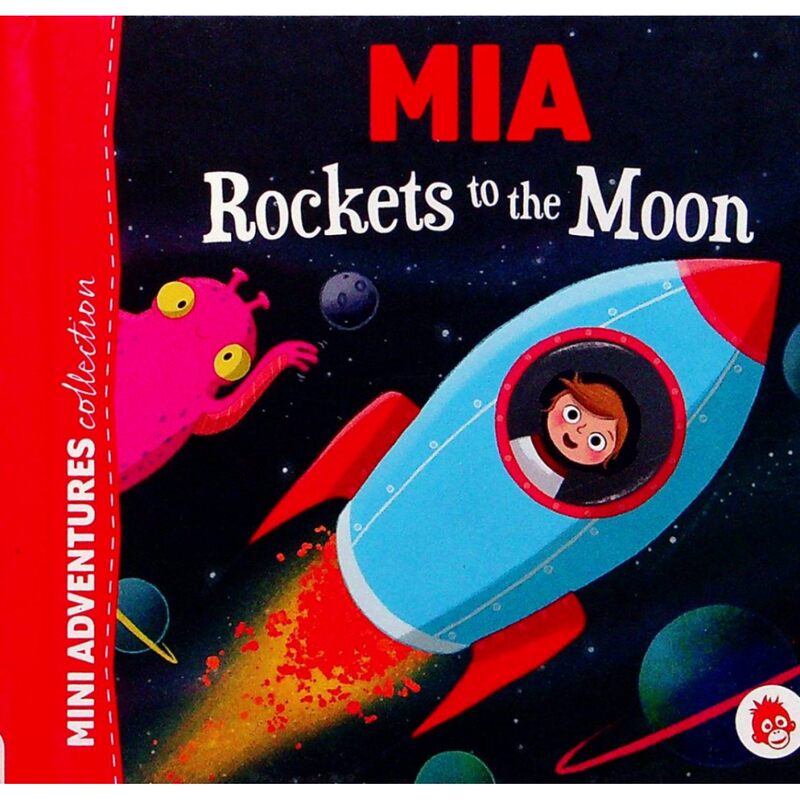 Mini Adventure Series Original English Picture Book "Mia Flies to the Moon" with Color Illustrations, a Children's Science Fiction Adventure Story Created by Joe Linter, Suitable for Children Aged 3-6 to Read, Cultivating Imagination and Space Knowledge, Suitable for Both Boys and Girls