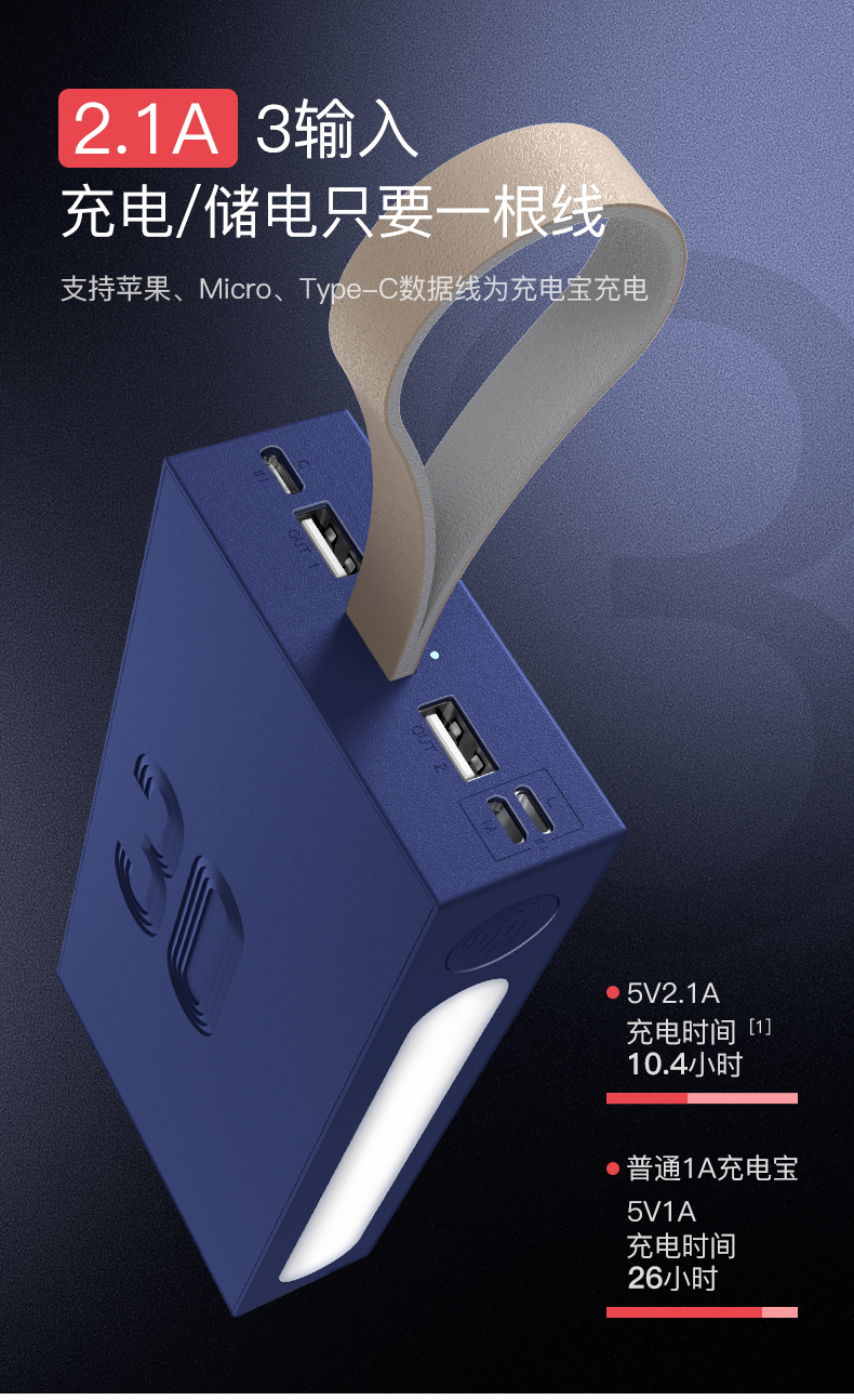 Yu Bo 30E dung lượng cao sạc Po 30000 mA Genuine OPPO Huawei của Apple điện thoại tablet phổ biến điện thoại di động đèn LED đi kèm - Ngân hàng điện thoại di động xiaomi gen 3