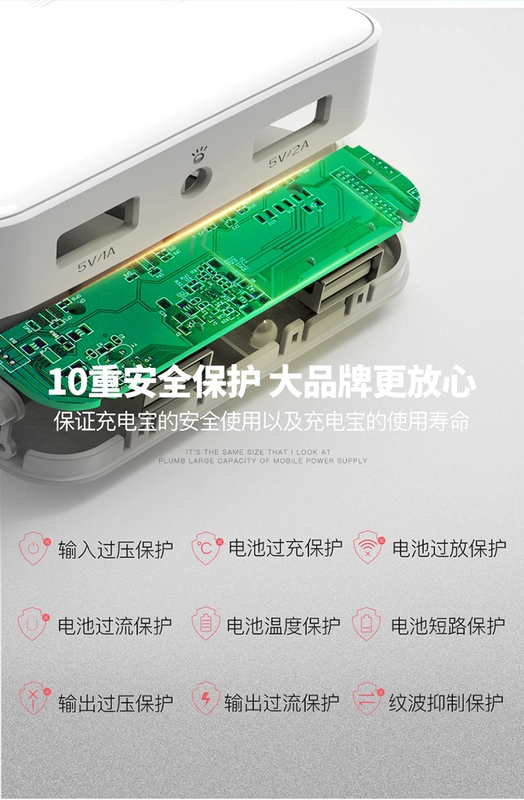 Yu Bo điện thoại di động sạc phổ kho báu 10.000 mA kép Output 2A chính hãng xách tay dễ thương nhỏ cô gái Cartoon siêu Meng điện thoại di động cầm tay cá tính sáng tạo đa năng máy bay đèn đỏ - Ngân hàng điện thoại di động sạc dự phòng kiêm phát wifi