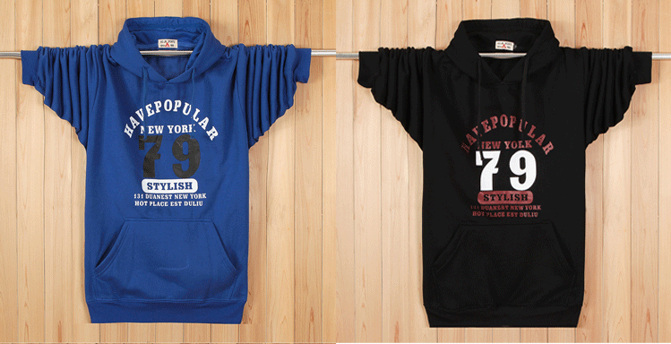 Mùa thu và mùa đông mới kích thước lớn nam giới hoodie trẻ trung cộng với phân bón XL cotton trùm đầu áo len lỏng lẻo quần thể thao