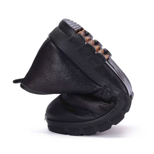 Зимние утепленные нескользящие слипоны, мягкая подошва, для среднего возраста