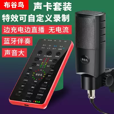 Mobile phone computer sound card live broadcast special set National K singing song microphone quick hand anchor equipment full set