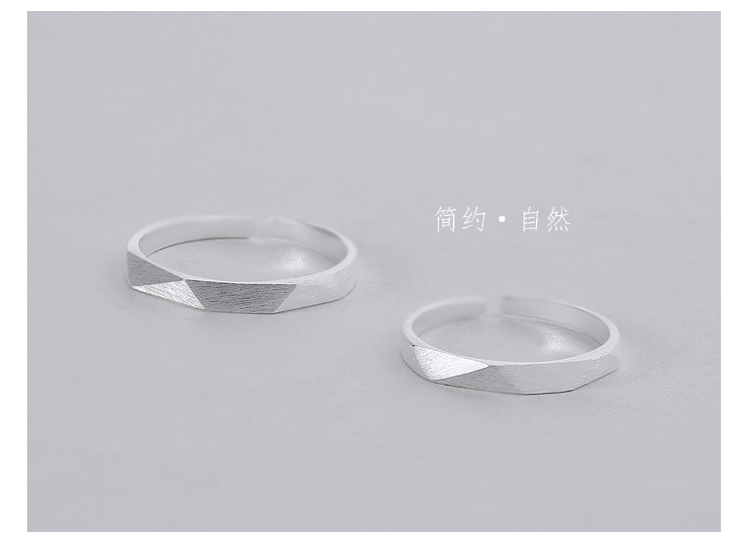 Cặp nhẫn nữ sinh viên Nhật Bản và Hàn Quốc hipster một cặp bạc đơn giản cá tính đuôi chuông nữ ngón tay út ngón tay đơn nam nhẫn bạc nam