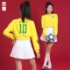 【Бразилия】 (маленькая икона) Желтая топ + белая плиссированная юбка + носки