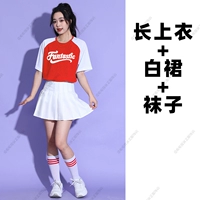 3005 (changhong) топ+белая юбка+носки