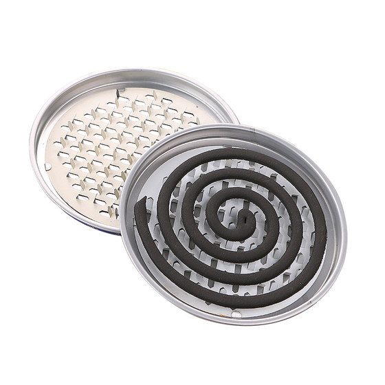 2 mosquito-repellent incense trays with ash-proof anti-scalding summer anti-mosquito incense with anti-scalding base metal sawtooth aromatherapy tray