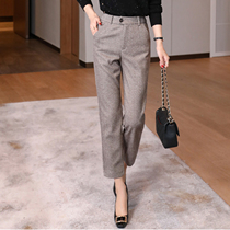 FENPERATE Fall 2021 Love model solid color high waisted commuter workplace wild casual tapered pants