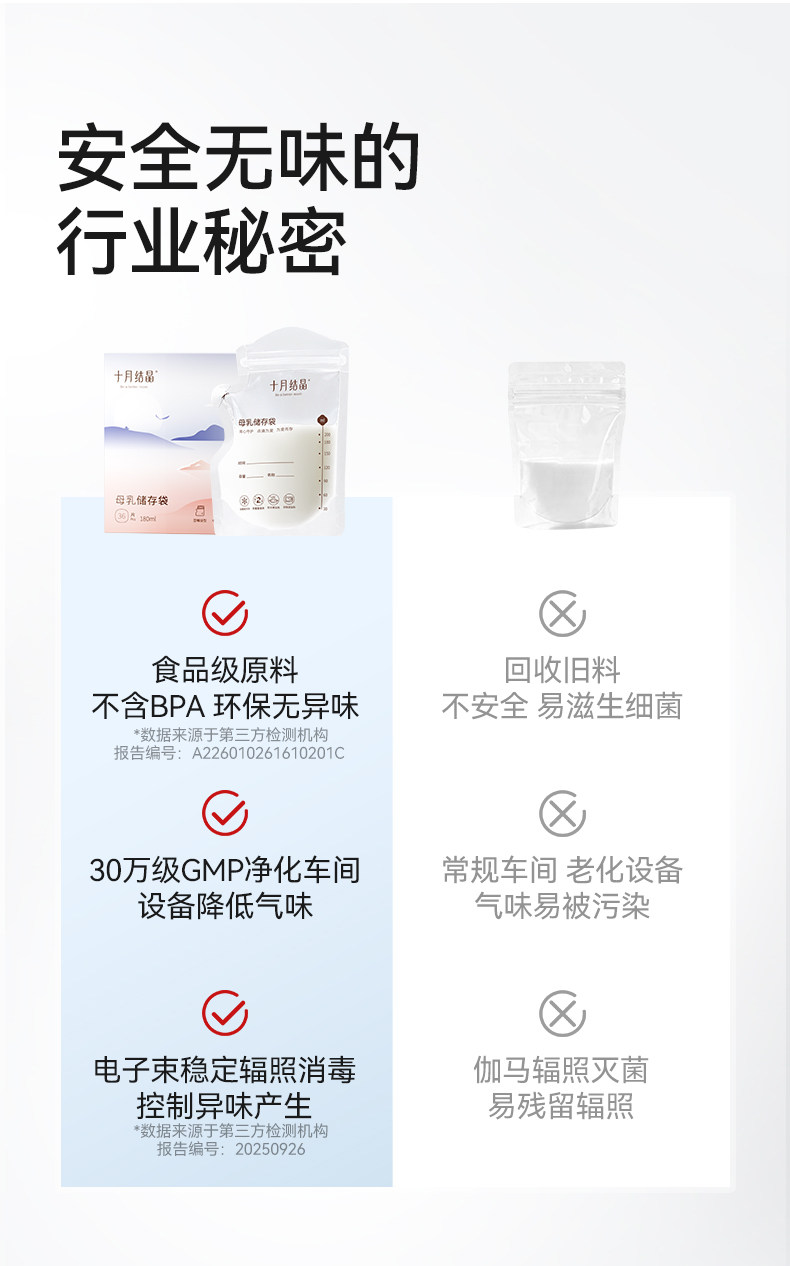 十月结晶储奶袋母乳保鲜哺乳喂奶一次性储存袋冷冻冷藏壶嘴款6盒 — 6