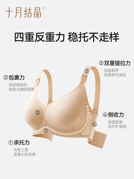 十月结晶孕妇内衣无痕女固定杯产后哺乳防下垂大胸专研大码文胸罩 — 2