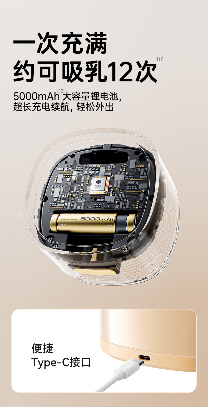 老爸抽检丨十月结晶P3双边吸奶器电动全自动无痛免手扶静音集乳器 — 44