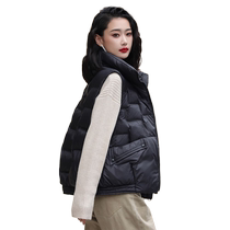 Duck Down Jacket Vest Womens 2024 Spring and Autumn New Arrival Stand Collar Short 90 Duck Down Loose Warm Vest Jacket