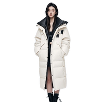 Duck Down Jacket Womens 2024 Autumn and Winter New Arrival Mid-Length Stand Collar Hooded Fashion Warm Duck Down Jacket A