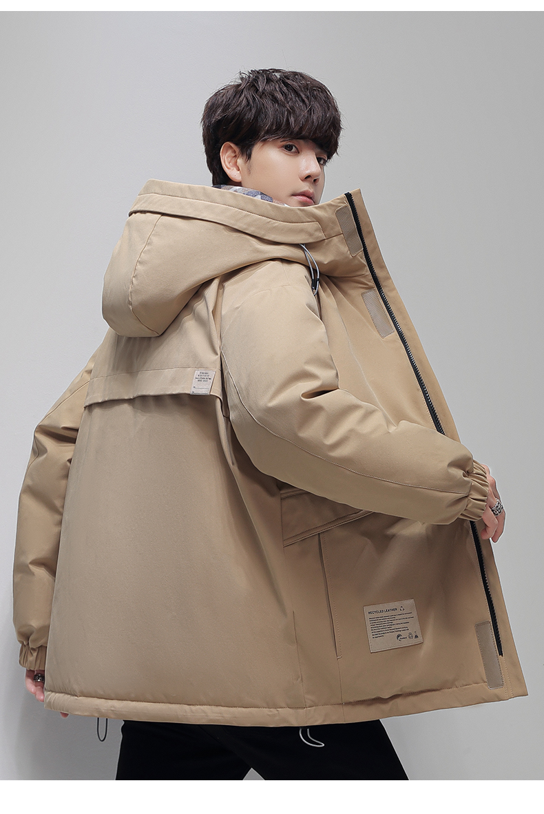 鸭鸭 保暖大口袋 男式连帽羽绒服 聚划算双重优惠折后￥229包邮 3色可选