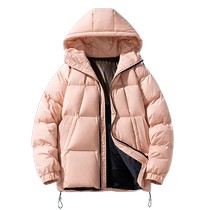 Duck Down Jacket Womens 2024 Autumn and Winter New Short Hooded Loose Thick Warm Duck Down Bread Jacket