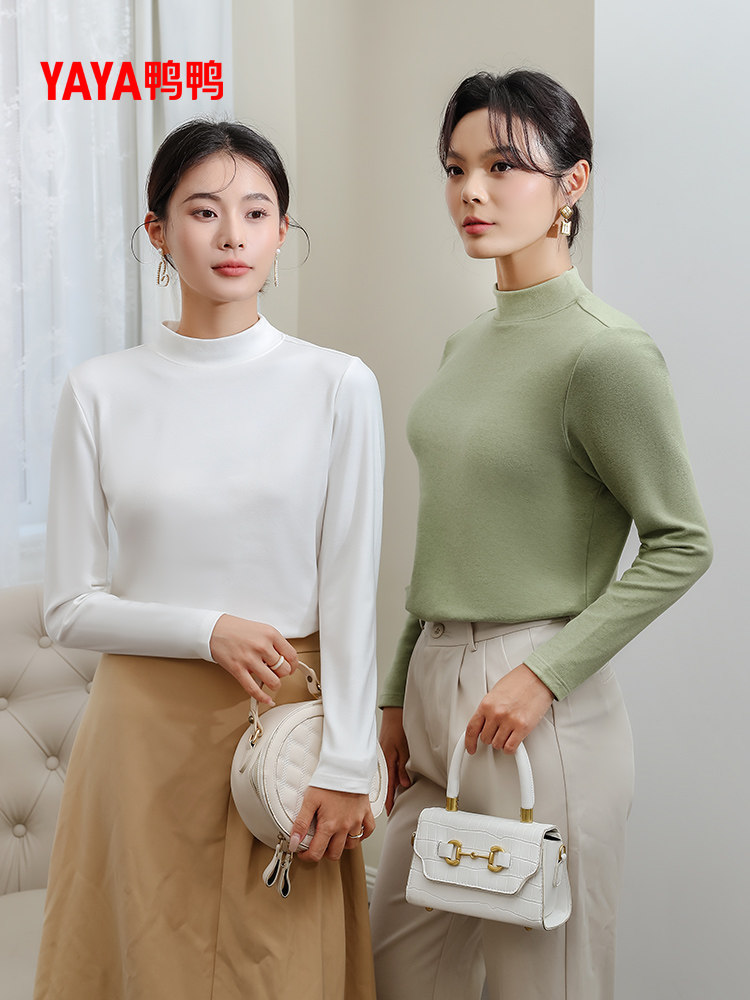 鸭鸭 25年冬季新款 半高领远红外升温打底衫 双重优惠折后￥39包邮 男、女多色可选 淘金币可抵扣2元