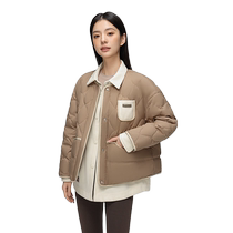 Duck Duck Female Duvet Clothing Short 2024 New Ram Color Warm two sleeves Elegant Round Collar Inner Hitch Jacket J
