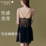 Топ с чашечками, весенняя сексуальная дышащая кружевная пижама, красивая спина, 2025 года, V-образный вырез