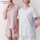 Greer Pajamas with Breast Pads for Women 2024 New Summer Breathable Wearable Short-Sleeved Cool Home Clothes Set