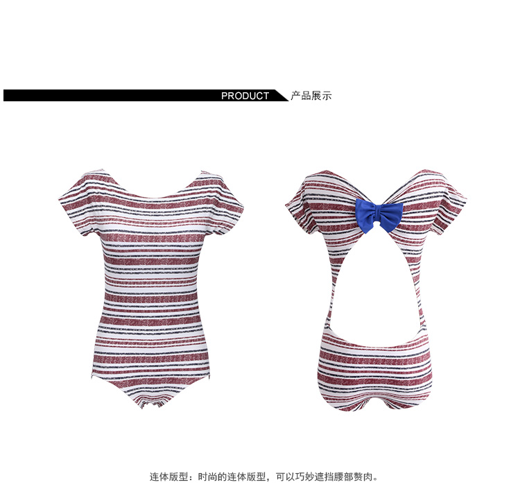 Coryel thời trang sọc gợi cảm che bụng giảm béo áo tắm một mảnh kỳ nghỉ suối nước nóng phụ nữ nghiên cứu và phát triển đồ bơi - Bộ đồ bơi One Piece đồ bơi liền thân nữ