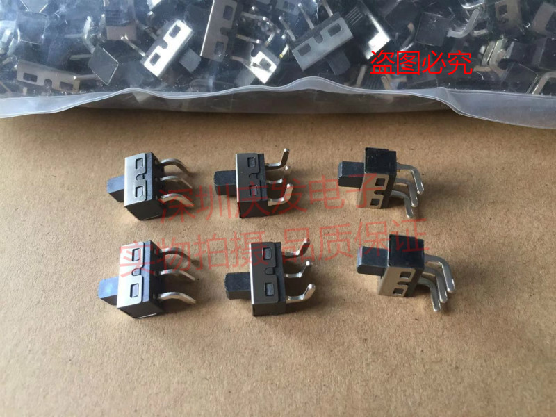 SS12D06G5 Horizontal toggle switch High quality slide switch 3 feet 2 gears curved foot handle high 5 feet distance 4 7