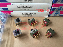 Imported Japan NKK MS22ANA03 toggle switch 6 foot 2 gear slide switch 13 * 11 5 * 9 shank length 5MM