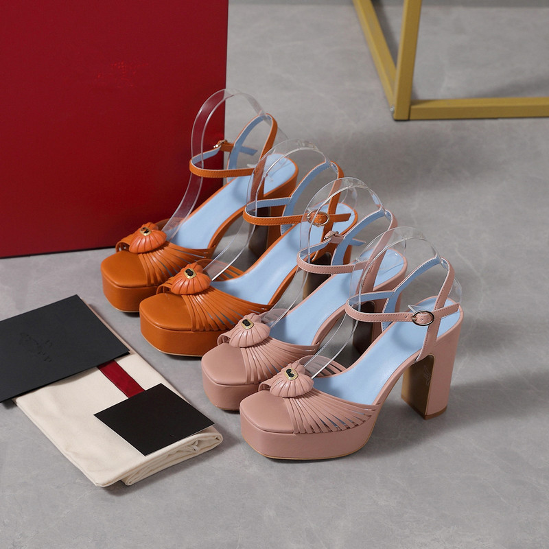 Balejangxumo Flower-Decorated One-Strap Open-Toe Chunky Heel Platform High-Heeled Sandals for Women