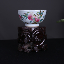 Jingdezhen porcelain tea set tableware pastel longevity peach pattern cup pure handmade master cup Kung Fu tea set household ceramic cup