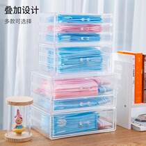 Mask storage case large capacity mouth cover temporary storage deviner acrylic student anti-dust mouth nose cover sealing case