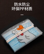 Student Children Cartoon Mask Pull Ring Cashier Bag Carry-on foldable Color Scratch clip carry-on waterproof clip