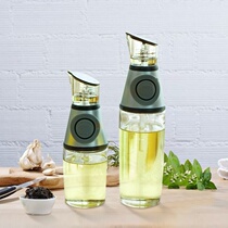 Glass oil bottle of controlled oil quantity Dosing Oil Pot Household Kitchen controllable amount Press-type anti-drip seasoning bottle