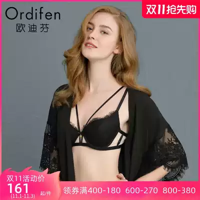 Oedifen sexy lingerie lace breathable thin cup bra women gather bra XB9203