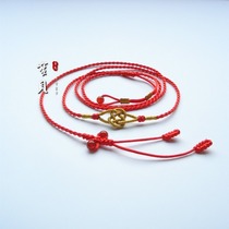 Original handmade year of the Tiger belt money knot red rope waist chain mens and womens waist rope