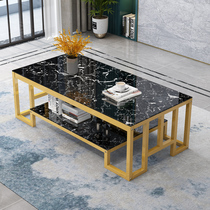 Tempered glass coffee table TV cabinet combination simple modern living room small apartment light luxury household very simple tea table table