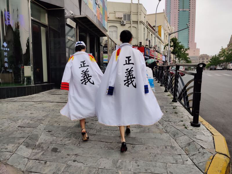 One Piece C-Style Navy Cosplay Costume, Justice Cloak, Clothes, Cape, Kyōjū, Akagai, Ōyama, Sengoku Grand Admiral