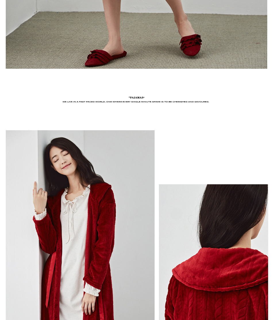 Top dưa mới mùa đông thoải mái ấm áp flannel áo choàng dễ thương tươi ngọt áo choàng tắm bình thường nhà đồ ngủ áo ngủ 2 dây