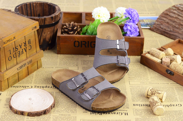 Chaussons enfants en suède pour été - semelle bois - Ref 987198 Image 25
