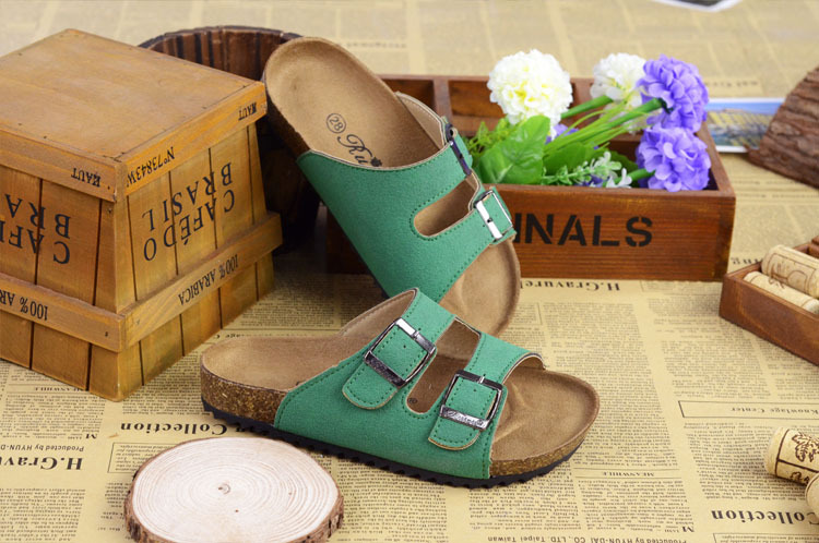 Chaussons enfants en suède pour été - semelle bois - Ref 987198 Image 27