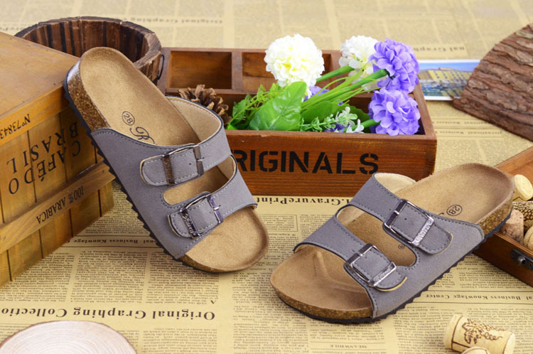 Chaussons enfants en suède pour été - semelle bois - Ref 987198 Image 24
